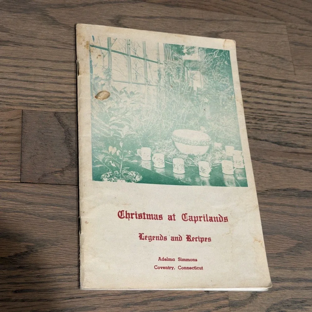 CHRISTMAS AT CAPRILANDS Cookbook Booklet Herb Farm Adelma Grenier Simmons